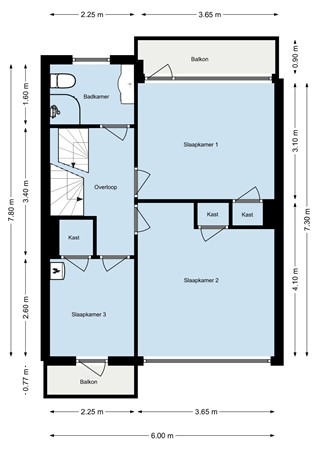 Floorplan - Palestrinastraat 6, 4614 BG Bergen op Zoom